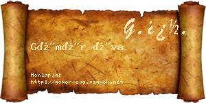 Gömör Éva névjegykártya